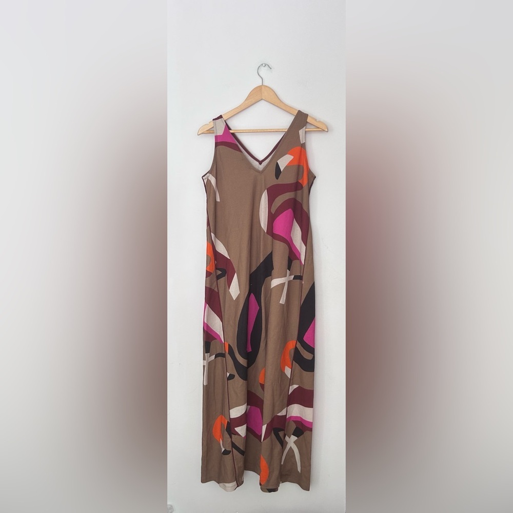 Parfois Printed midi dress Multicolor Abstract Print Sleeveless Maxi Dress - Picture 6 of 8
